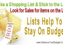 Lists Help You Stay On Budget